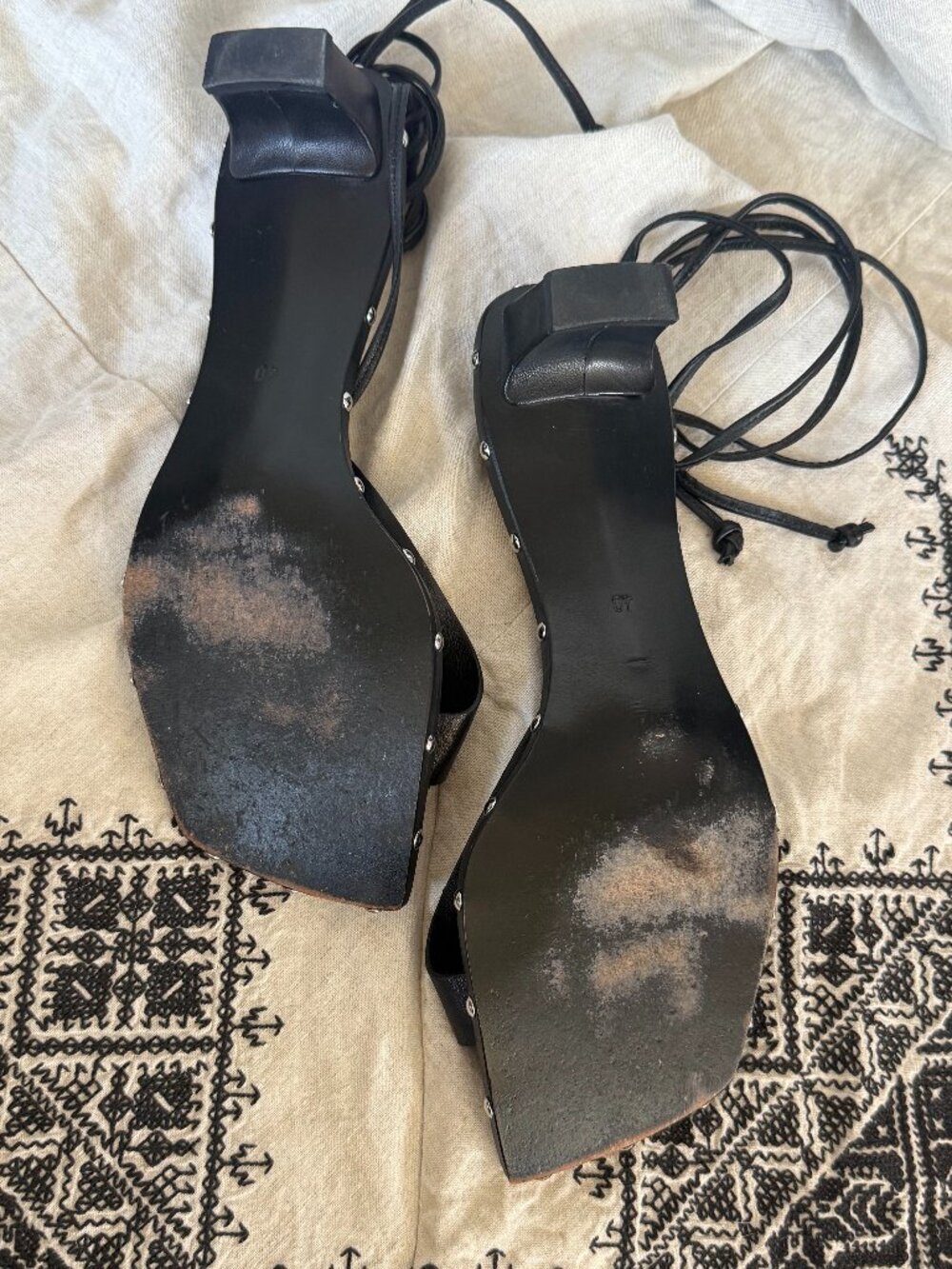 H&M Studio Lace-Up Heeled Sandal — Size 8.5 - Picture 3 of 6